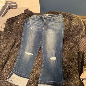 Stylish Distressed Blue Boyfriend Jeans